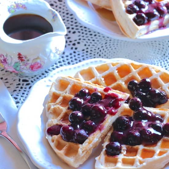 Crispy Gluten-Free Vegan Waffles - Recipe photo by A Life Well Planted