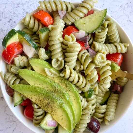 Easy Vegan Pasta Salad - Recipe photo by frozen_bananas_