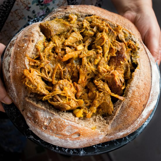 Bunny Chow x Tangia - Recipe photo by Artemis_eats