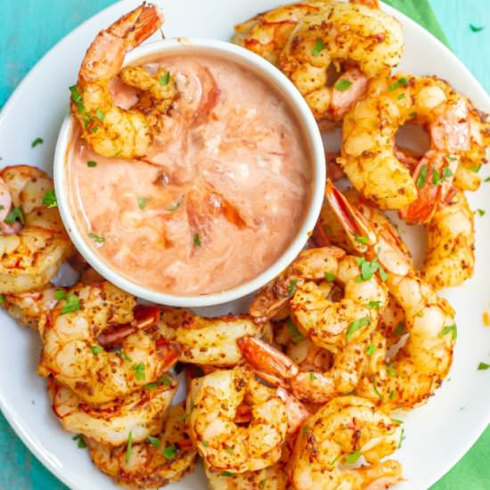 Southwest Air Fryer shrimp - Recipe photo by Family Food on the Table