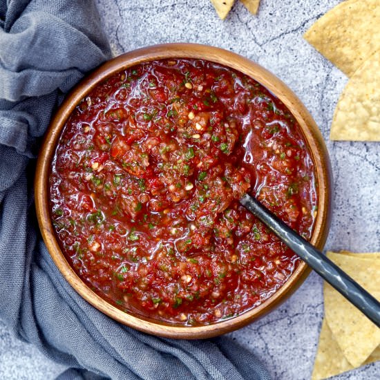 Fresh Tomato Salsa - Recipe photo by simmerandsauce