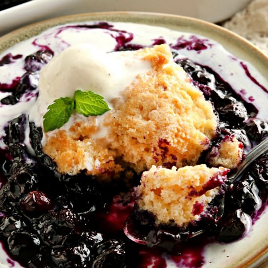 Gluten-Free Blueberry Cobbler - Recipe photo by Mama Knows Gluten Free