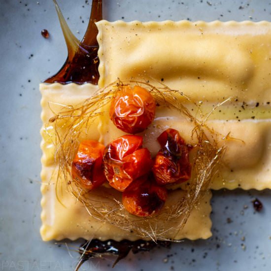 Doppio Ravioli of Peperonata - Recipe photo by pastaetal