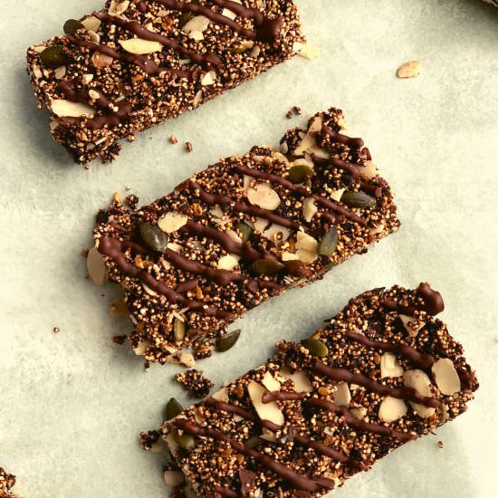 Chocolate Puffed Amaranth Bars - Recipe photo by cookwithrenu