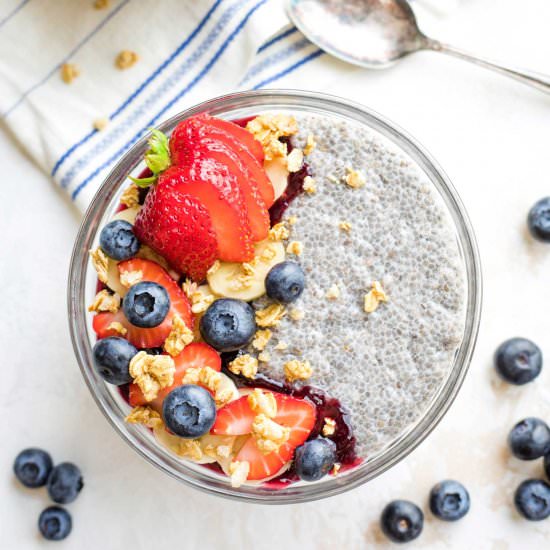 Chia Pudding with Coconut Milk - Recipe photo by Two Healthy Kitchens
