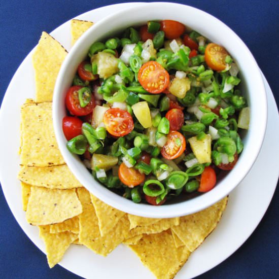 Snap Pea Pineapple Pico de Gallo - Recipe photo by foodinbrief