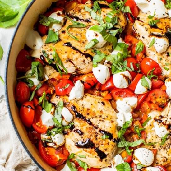 Caprese Chicken Skillet - Recipe photo by Skinnytaste