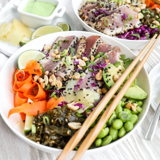 Sesame Crusted Ahi Tuna Power Bowls - Recipe photo by jennyrawn