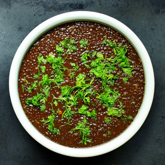 Black Dal with Caviar Lentils - Recipe photo by My Annoying Opinions