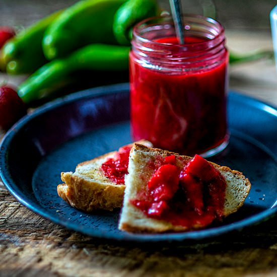 Strawberry Rhubarb Preserve - Recipe photo by Chicken Fried Kitchen