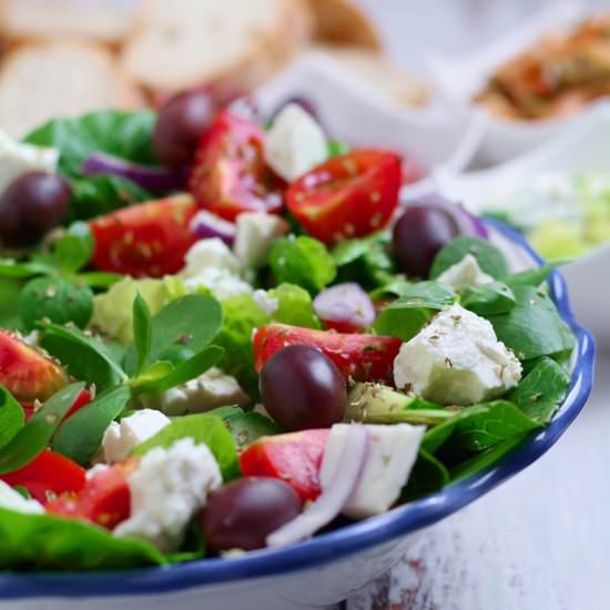 Greek Village Salad 'Horiatiki' - Recipe photo by JayWadams