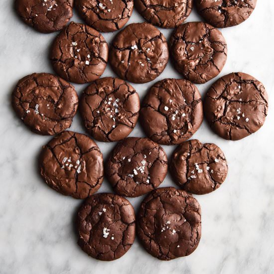 Flourless brownie cookies - Recipe photo by georgeats