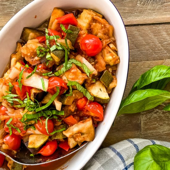 Easy Slow Cooker Ratatouille - Recipe photo by amycaseycooks