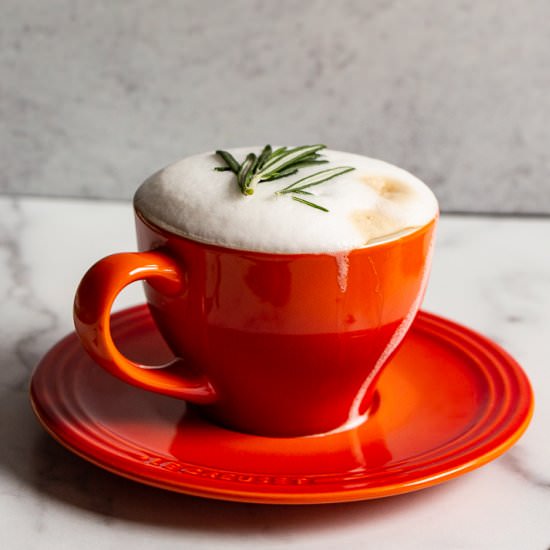 Rosemary Latte - Recipe photo by AmyGorinNutrition