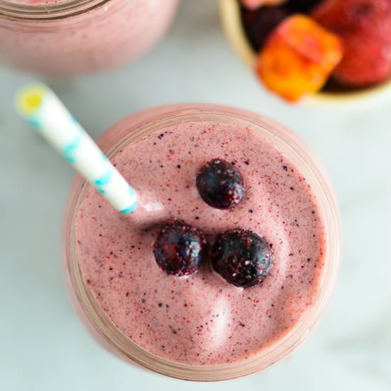 Mango Berry Smoothie - Recipe photo by atasteofmadness