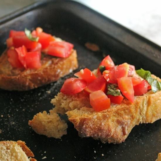 5-Ingredient Bruschetta - Recipe photo by cashews_and_quinoa