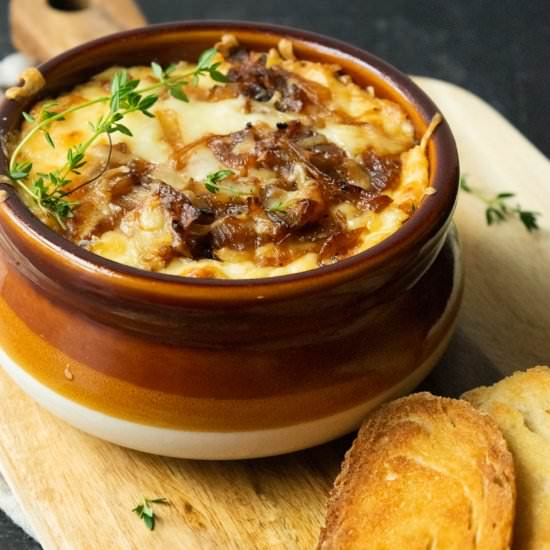 French Onion Soup Dip - Recipe photo by JawnsICooked
