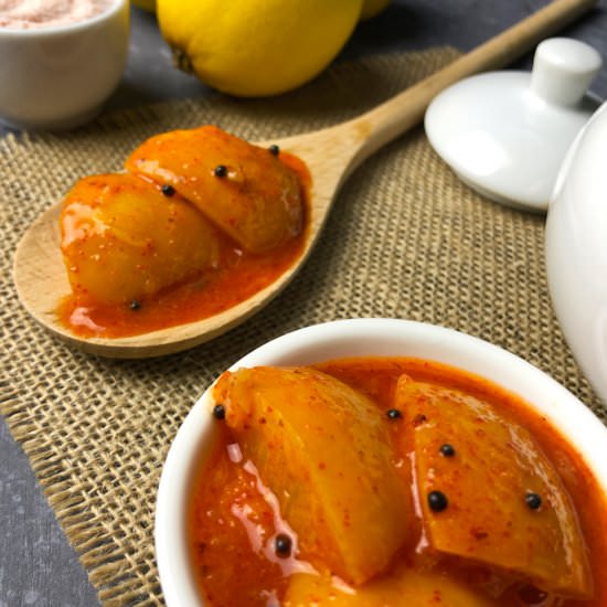 Indian Lemon Pickle - Recipe photo by spicytamarind