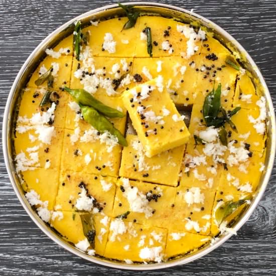Khaman dhokla - Recipe photo by spicytamarind