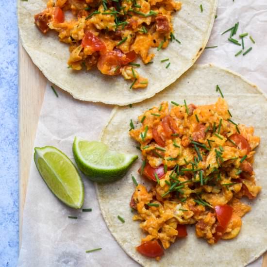 Scrambled Egg Tacos - Recipe photo by missrachelphipps