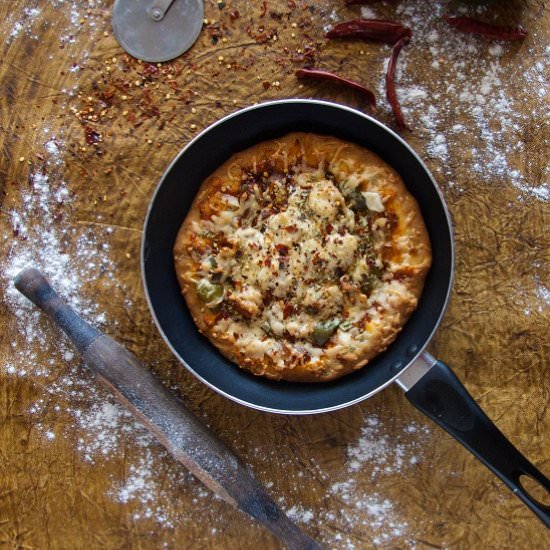 Homemade Cheese Burst Pizza - Recipe photo by Puja