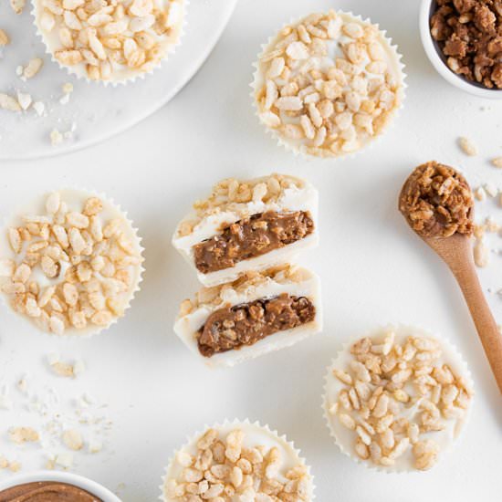 White Chocolate Almond Butter Cups - Recipe photo by purelykaylie