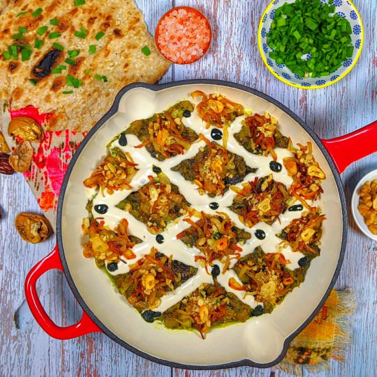 Eggplant spread with mint & garlic - Recipe photo by The Caspian Chef