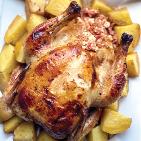 Stuffed Chicken with Tomatoes/Feta - Recipe photo by The Greek Foodie