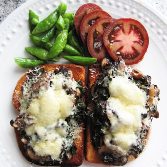 Mushroom Chard Cheese Melts - Recipe photo by foodinbrief