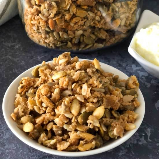 Long-fermented Sourdough Granola - Recipe photo by spicytamarind