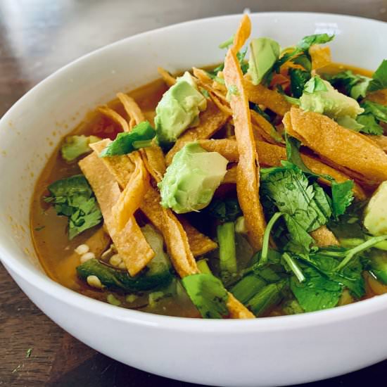 The Best Chicken Tortilla Soup - Recipe photo by poordrwife