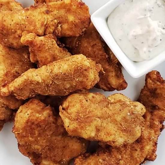 Sourdough Fried Chicken Strips - Recipe photo by RaspberriesAndKohlrabi
