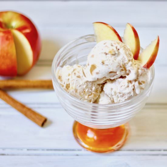 Apple Cheesecake Ice Cream - Recipe photo by the good eats co