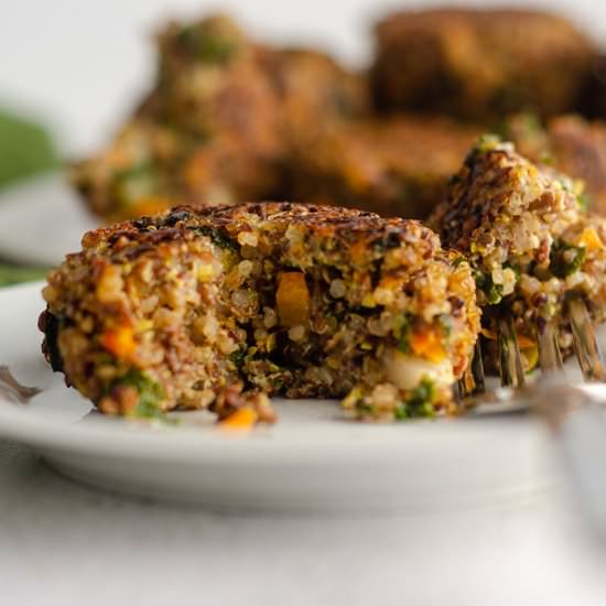 quinoa, kale, & flaxseed patties - Recipe photo by freshaprilflours