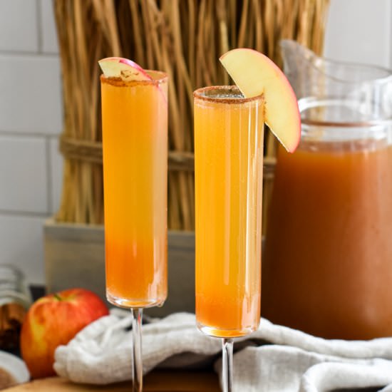 Apple Cider Mimosas - Recipe photo by stressbaking