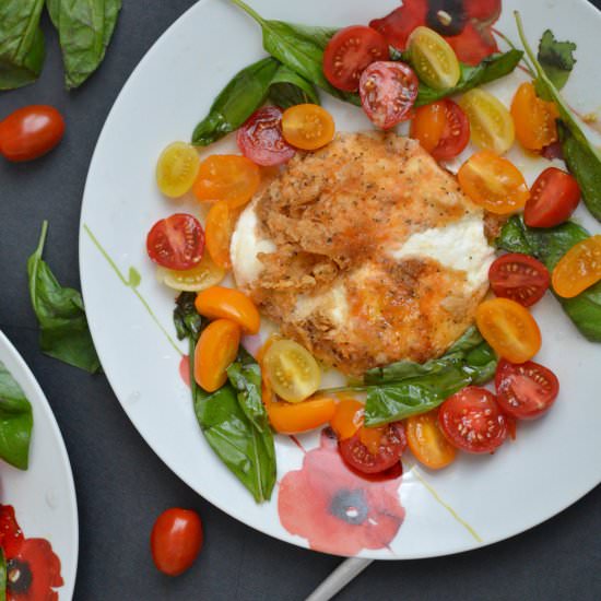 Deep-fried Burrata Salad - Recipe photo by Mummys FastandEasy