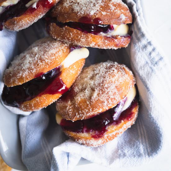 Blueberries and Cream Donuts - Recipe photo by GoodThingsBakingCo