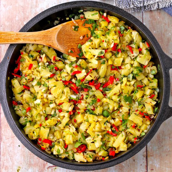Spicy & Sweet Pineapple Chutney - Recipe photo by veganwithgusto