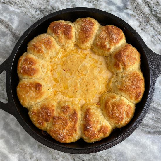 Soft Pretzel Beer Cheese Skillet - Recipe photo by cheatdaydesign