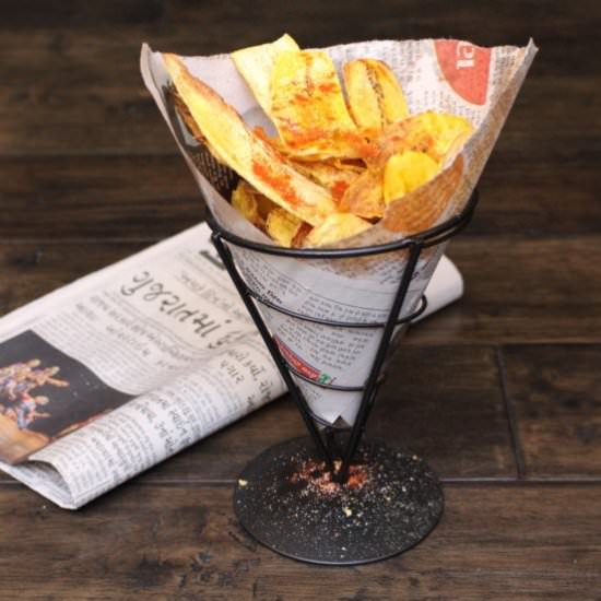 Healthy Air Fryer Plantain Chips - Recipe photo by Warrior In The Kitchen