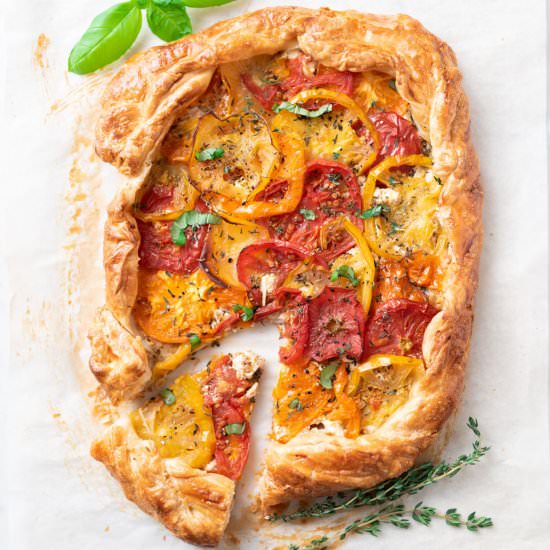 Tomato & Feta Galette - Recipe photo by omgfood.com