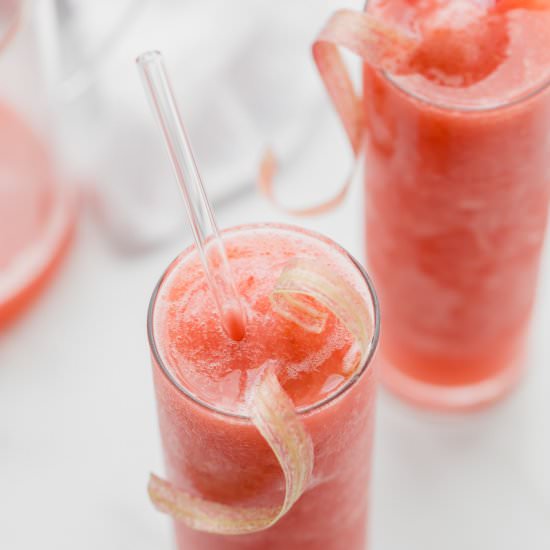 Strawberry Rhubarb Frose - Recipe photo by poshlittledesigns