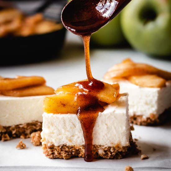 Caramel Apple Cheesecake Bars - Recipe photo by kickassbaker