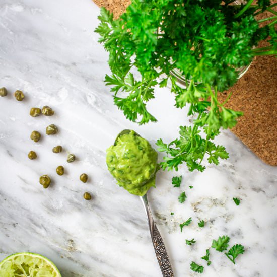 Vegan Green Goddess Dressing - Recipe photo by cashews_and_quinoa