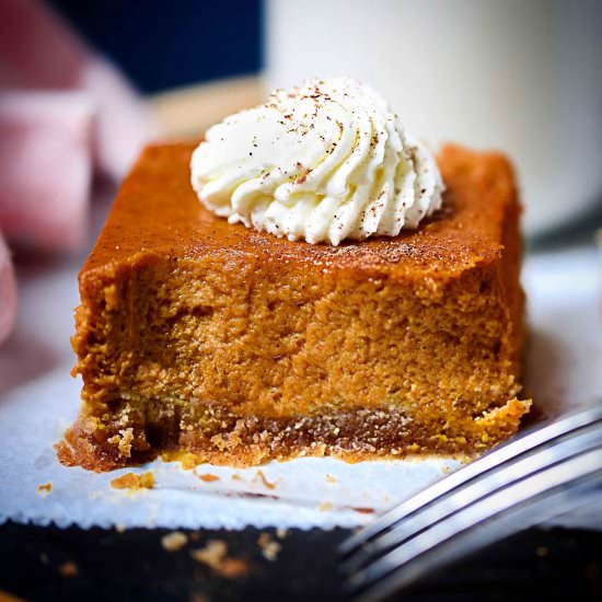 Keto Pumpkin Pie Squares - Recipe photo by Lila Ruth Grain Free