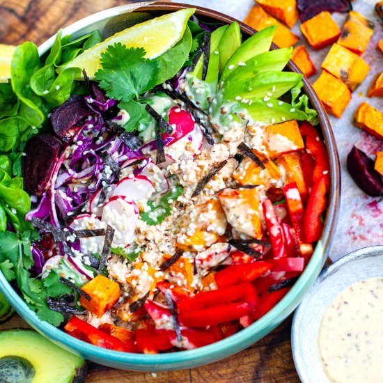Rainbow Salad Power Bowl - Recipe photo by IrenaMacri