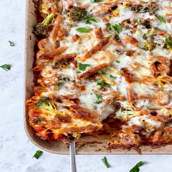 Easy No-Boil Pasta Bake - Recipe photo by Real Food with Sarah
