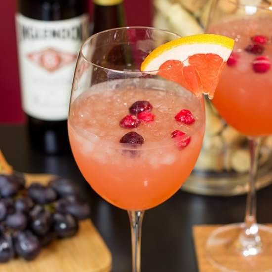 Cranberry Grapefruit Wine Spritzer - Recipe photo by spicedblog