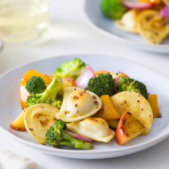Easy Veggie and Pierogy Sheet Pan - Recipe photo by hgray001