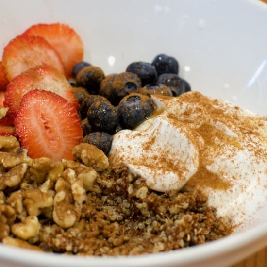 Quinoa Breakfast Bowl - Recipe photo by elementary kitchen